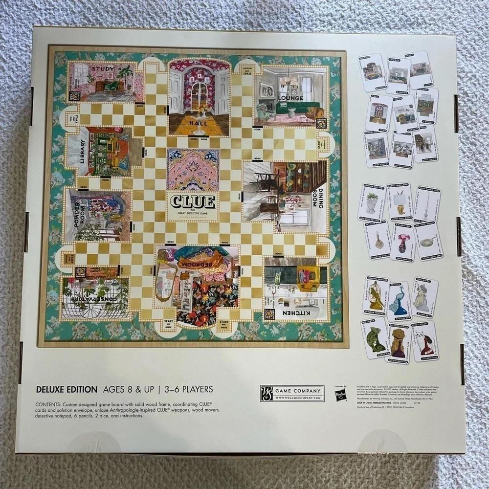 Anthropologie x Clue Deluxe Edition Board Game NIB - Picture 6 of 9